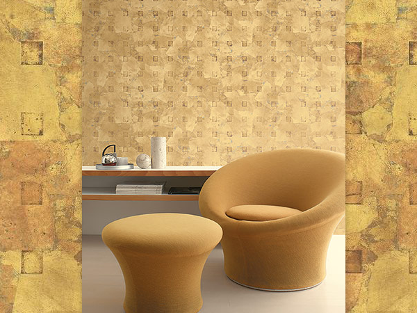 9. Rustic Geometric Wallpaper For a Vintage Look