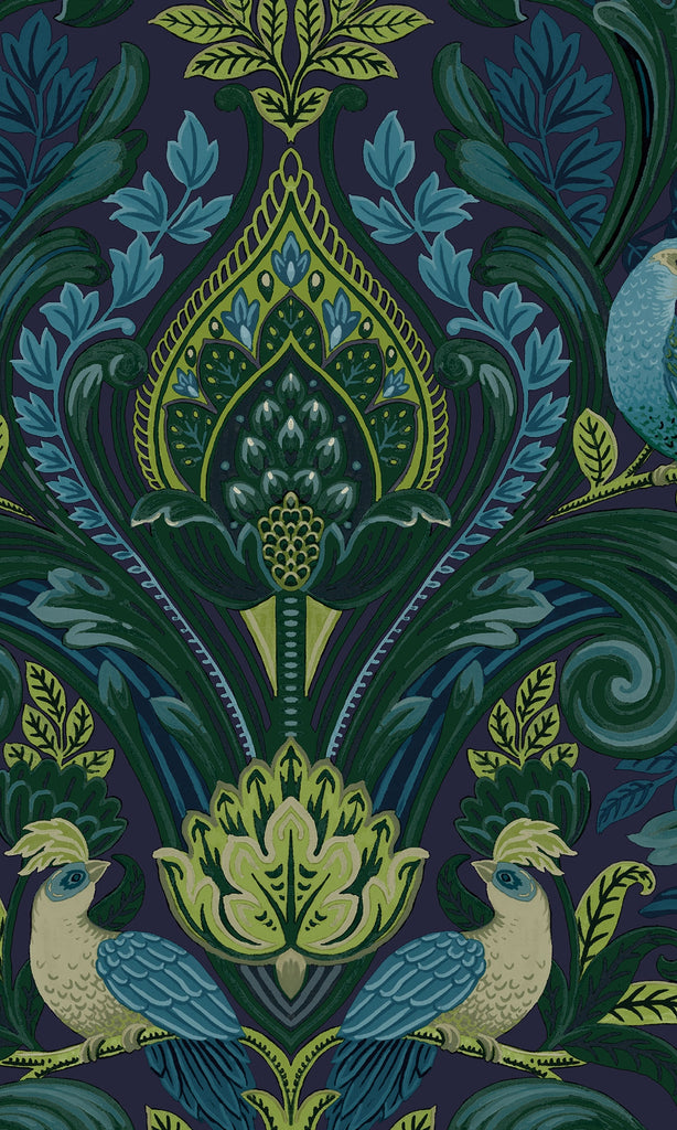 Arcadia Blue Opulent Damask A67802