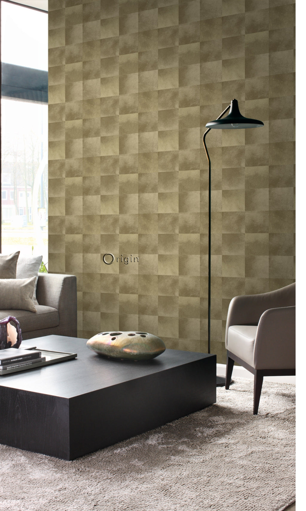 Origin Raw Elegance Brown Tile Geometric 347324