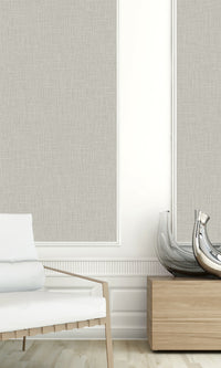 Smoked Oyster Linen Textured Vinyl Commercial Wallpaper CPW1104