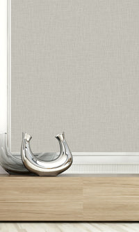 Smoked Oyster Linen Textured Vinyl Commercial Wallpaper CPW1104