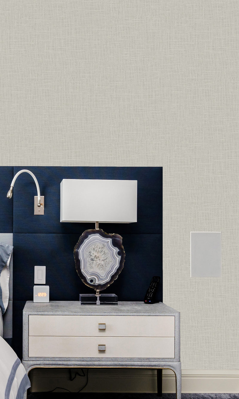 Smoked Oyster Linen Textured Vinyl Commercial Wallpaper CPW1104