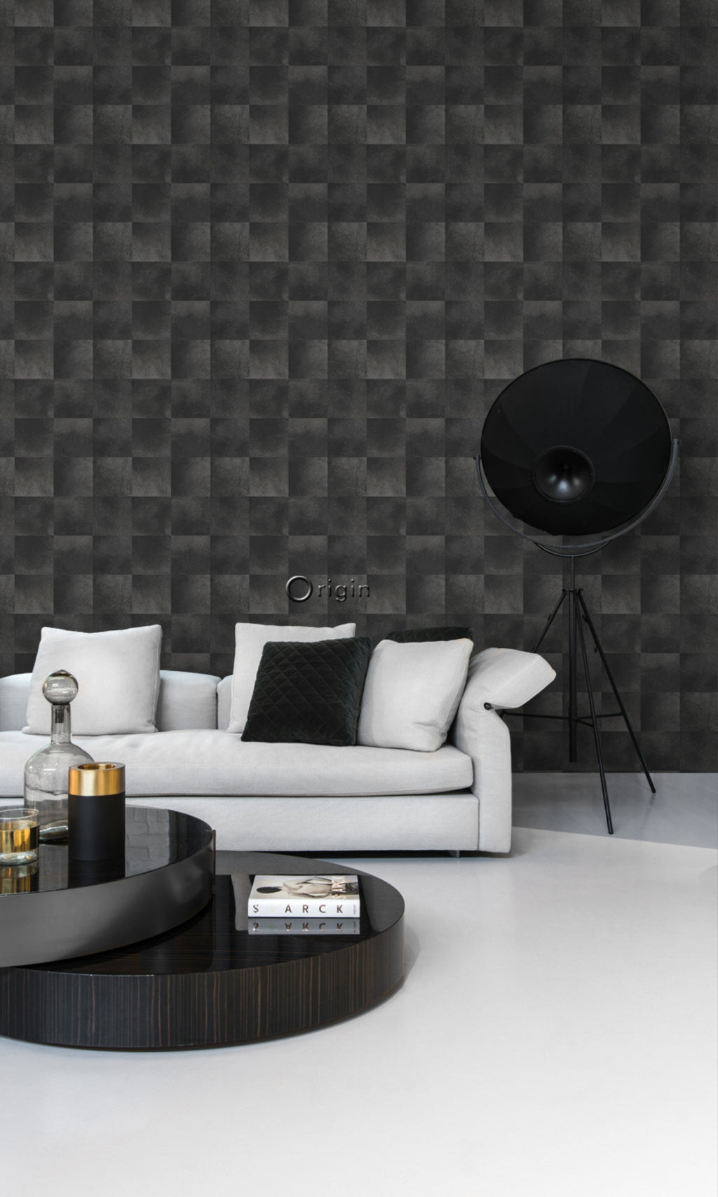 Origin Raw Elegance Charcoal Tile Geometric 347327