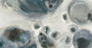 Thuraya Nebula Gray Bubbles Wall Navy Blue MA1319-TN - Sample