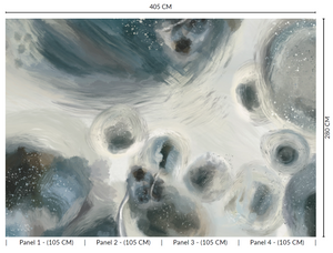 Thuraya Nebula Gray Bubbles Wall Navy Blue MA1319-TN - Sample