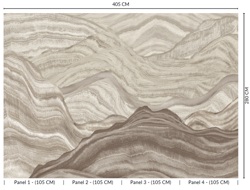 Thuraya Nebula Serene Mountains Brown MA1737 - Sample