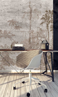 Thuraya Nebula Vintage Line Drawing Brown MA597-TN - Sample