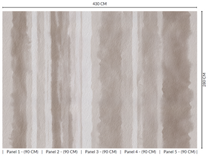 Thuraya Nebula Sepia Tone Stripes Taupe MA843 - Sample