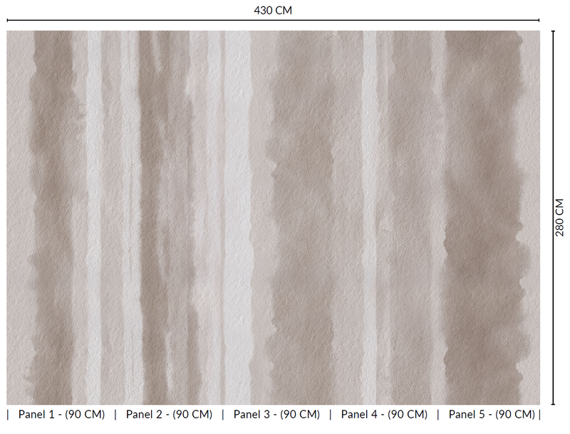 Thuraya Nebula Sepia Tone Stripes Taupe MA843 - Sample