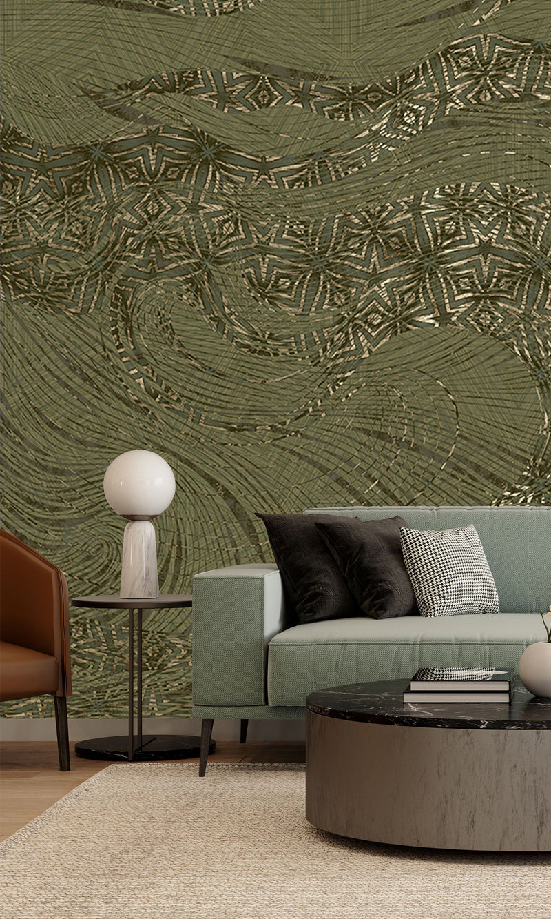 Muance Mystic Mingle Moss Green MU15054 Sample