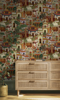 Xanadu Civita Multi-Color  Wallpaper 91550 91551
