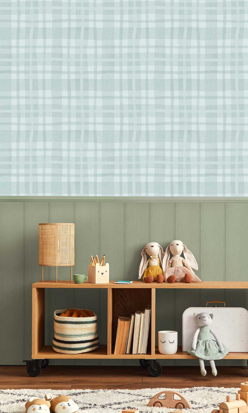 Adventure Awaits Ivy Plaid Sky Blue 14001