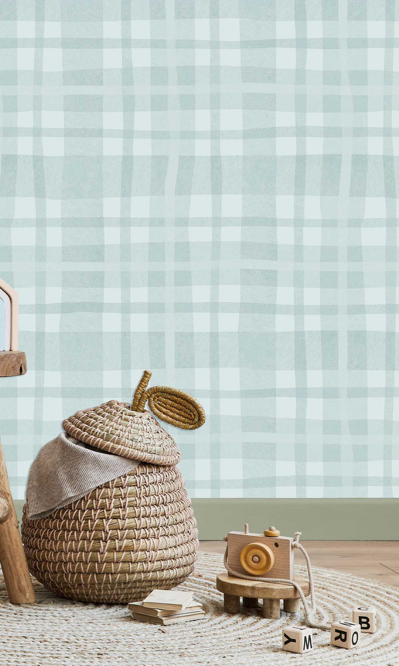 Adventure Awaits Ivy Plaid Sky Blue 14001