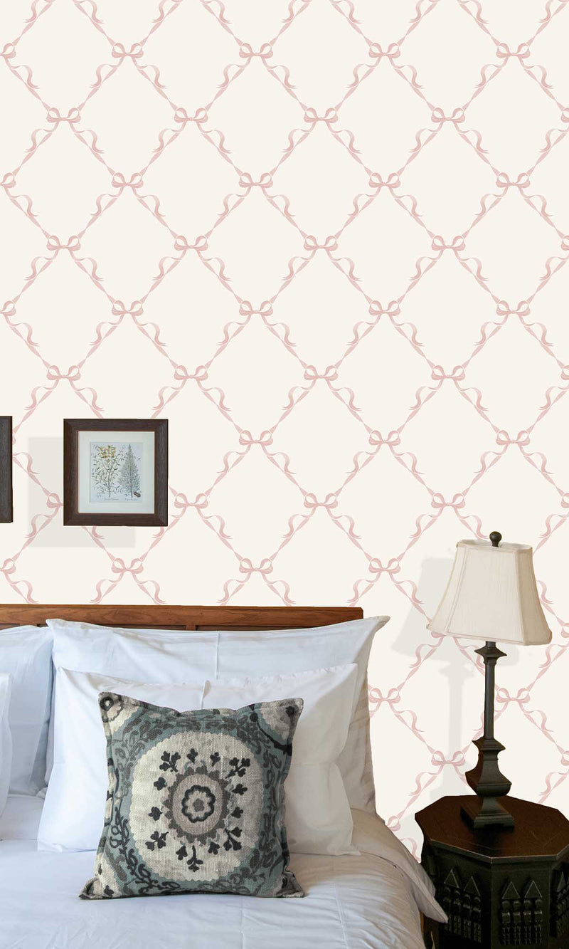 Adventure Awaits Tied With a Bow Cream/Pink 14032