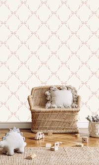 Adventure Awaits Tied With a Bow Cream/Pink 14032