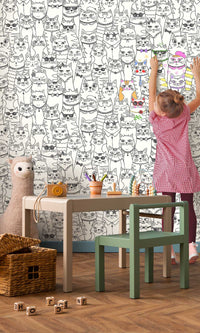 Adventure Awaits Colour-me Cats Black/White 14070