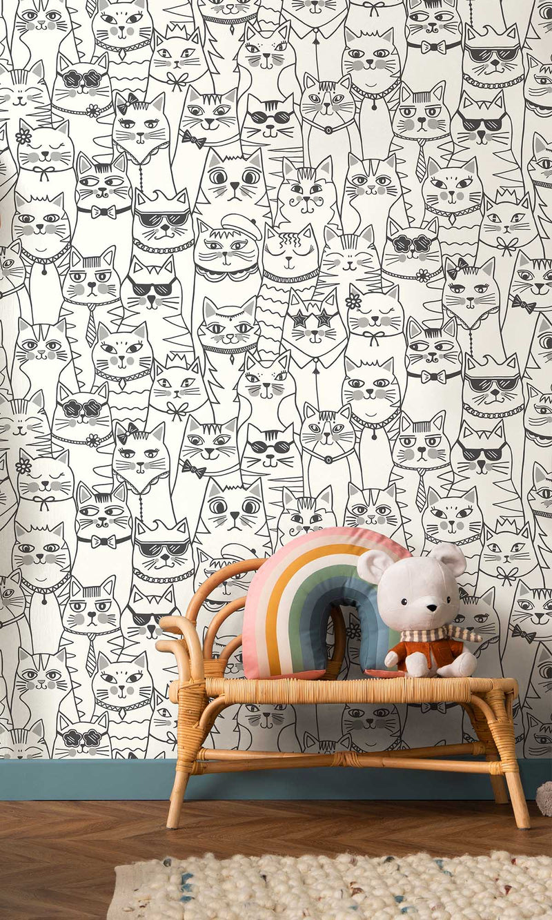 Adventure Awaits Colour-me Cats Black/White 14070