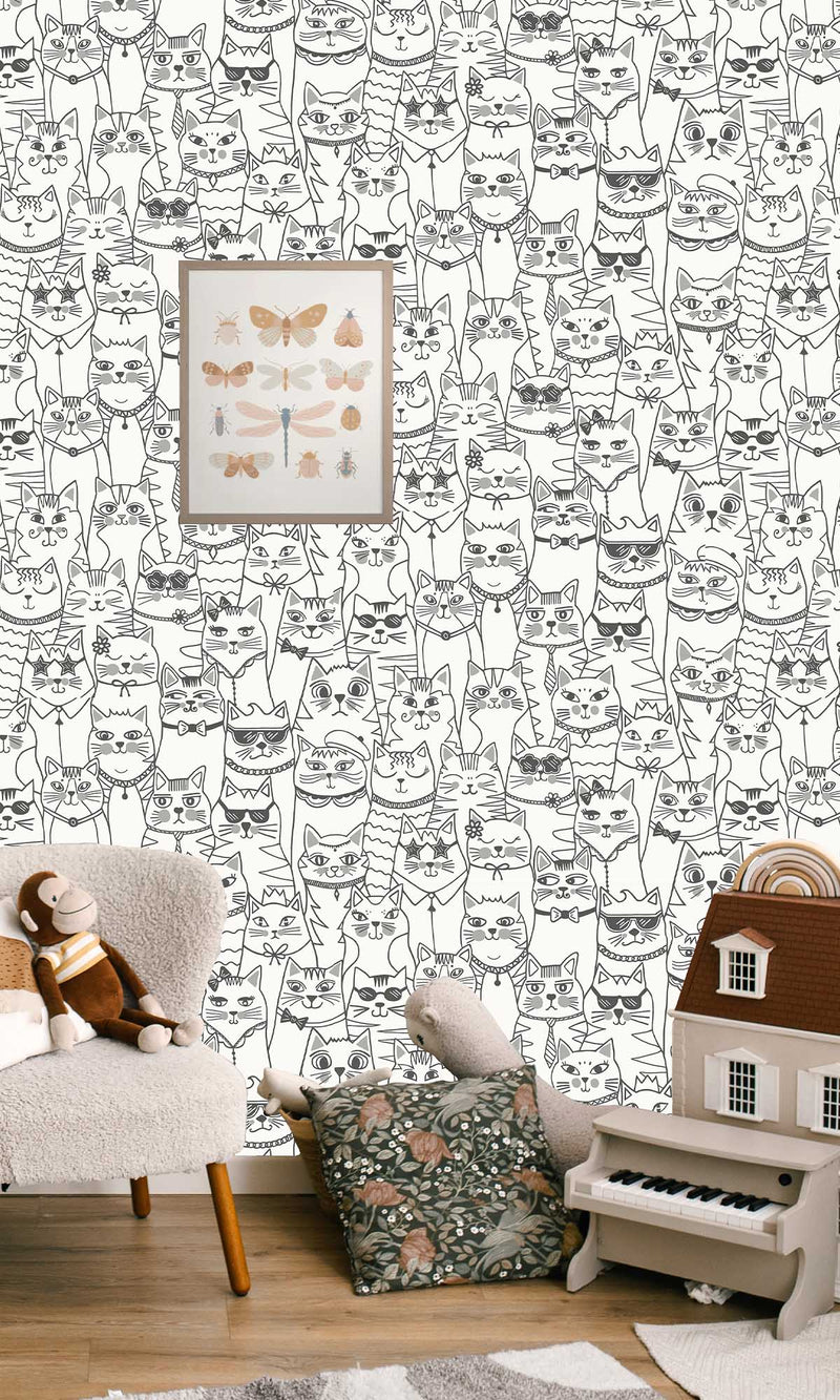 Adventure Awaits Colour-me Cats Black/White 14070