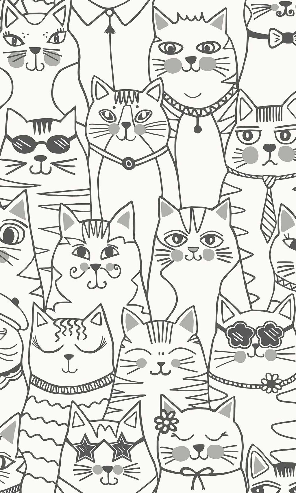 Adventure Awaits Colour-me Cats Black/White 14070