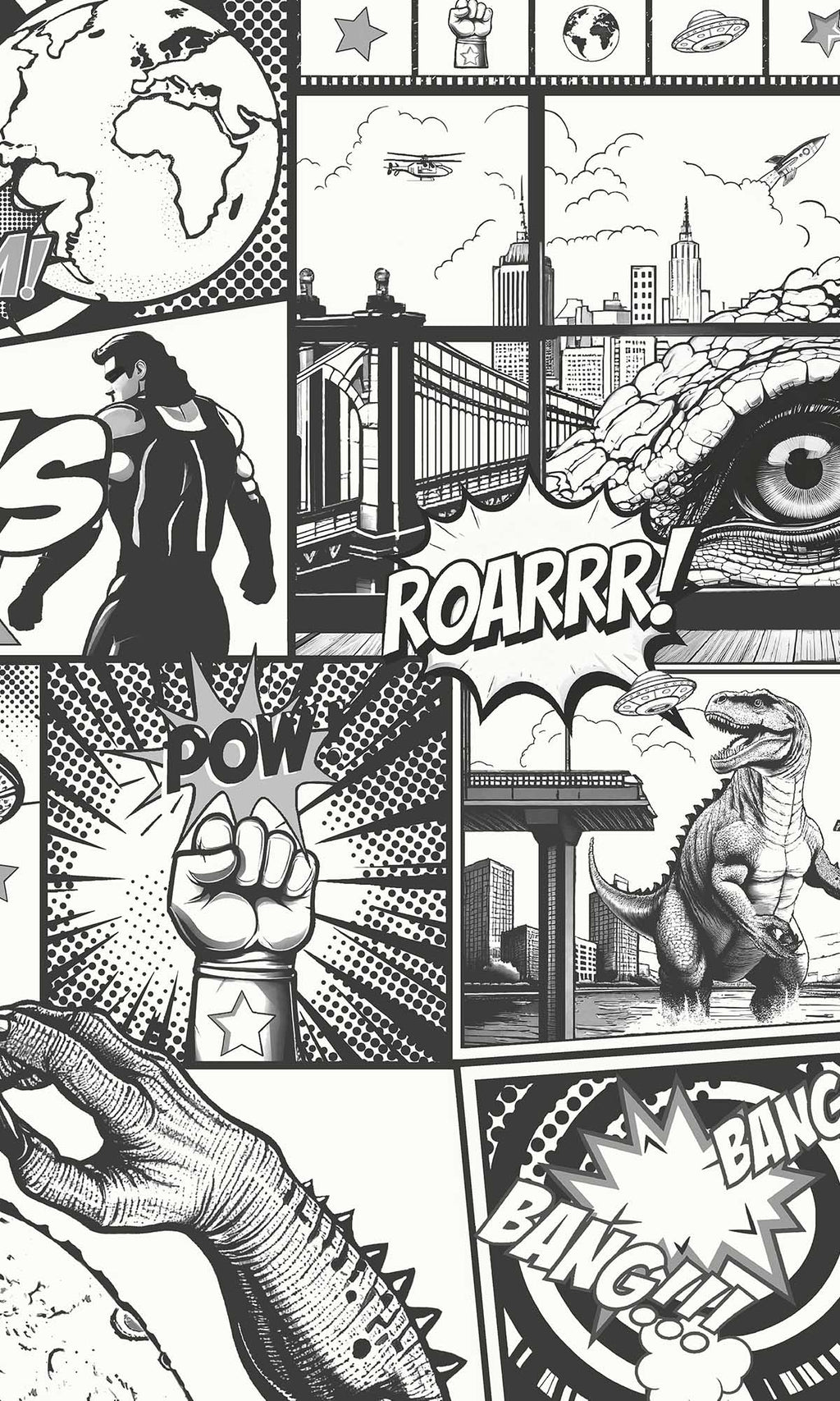 Adventure Awaits City Hero Black/White 14075