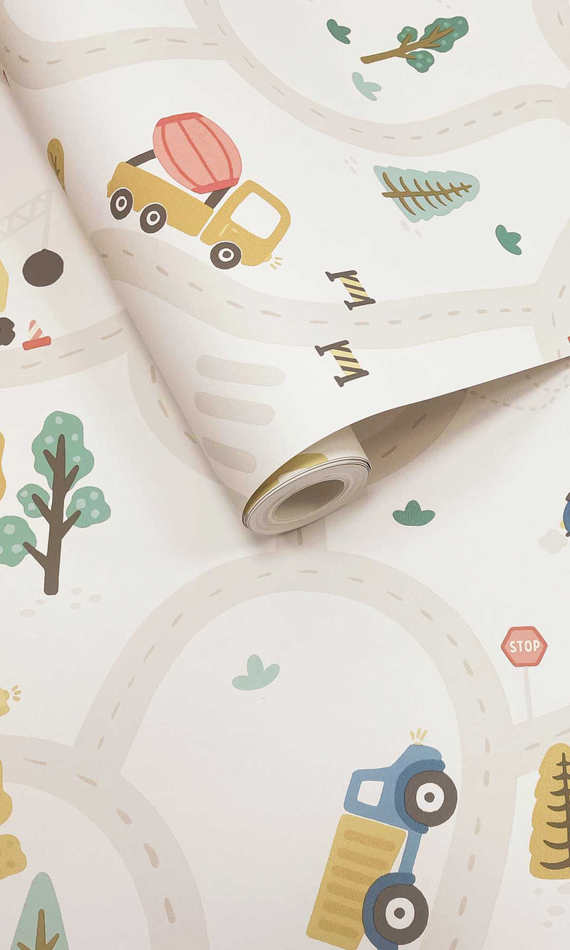 Adventure Awaits Roundabout Road Cream/Multi 14080