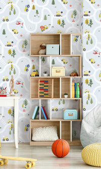 Adventure Awaits Roundabout Road Light Blue 14082