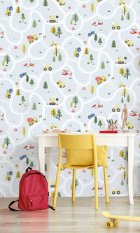 Adventure Awaits Roundabout Road Light Blue 14082