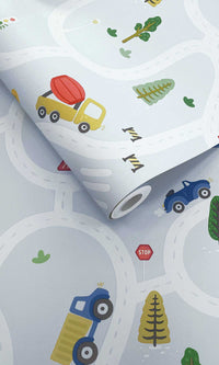 Adventure Awaits Roundabout Road Light Blue 14082