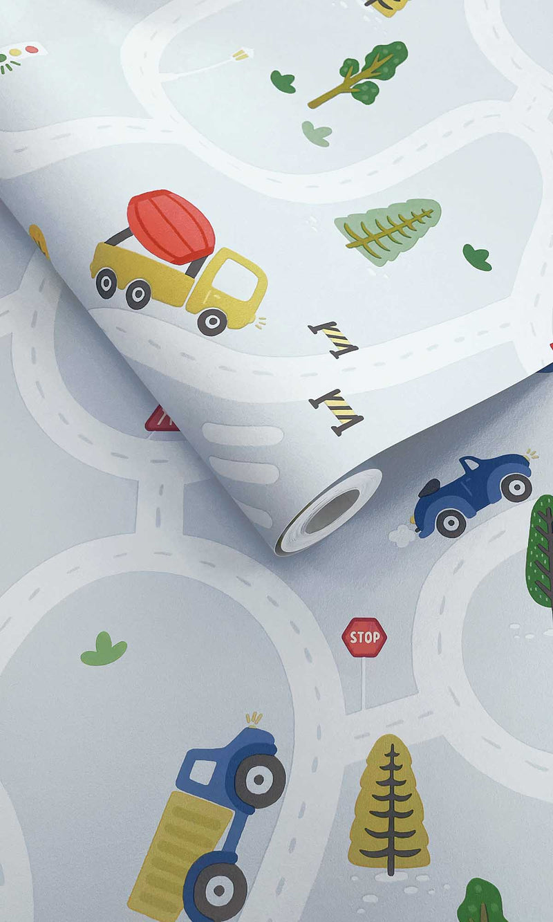 Adventure Awaits Roundabout Road Light Blue 14082