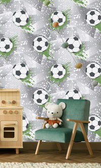 Adventure Awaits Football Frenzy Grey/Green 14092