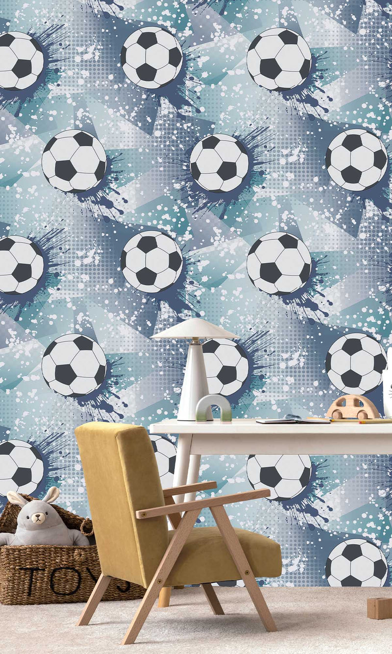 Adventure Awaits Football Frenzy Navy/Teal 14093