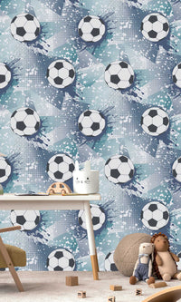 Adventure Awaits Football Frenzy Navy/Teal 14093