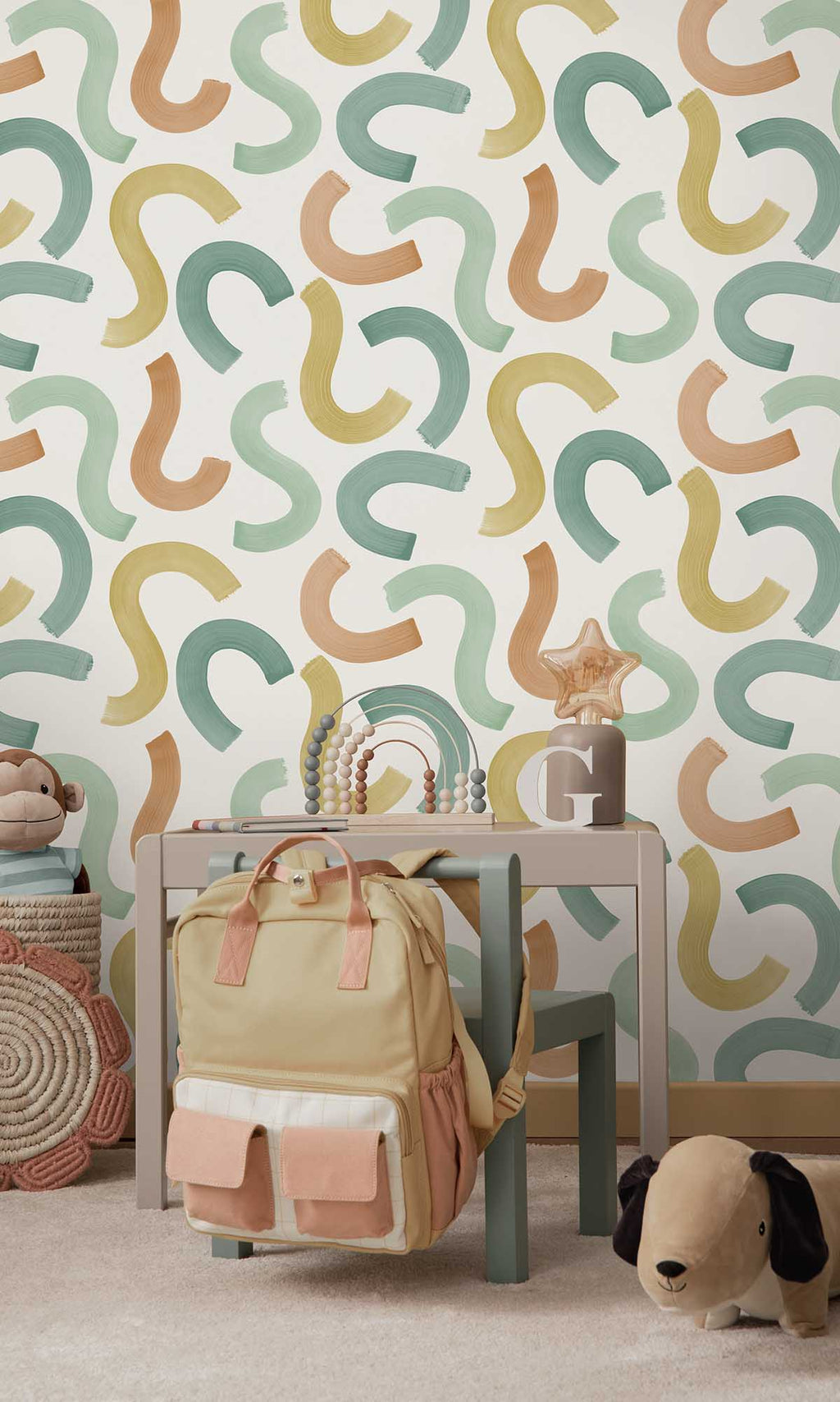 Adventure Awaits Curly Confetti Teal/Ochre/Orange 14111