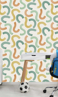 Adventure Awaits Curly Confetti Teal/Ochre/Orange 14111