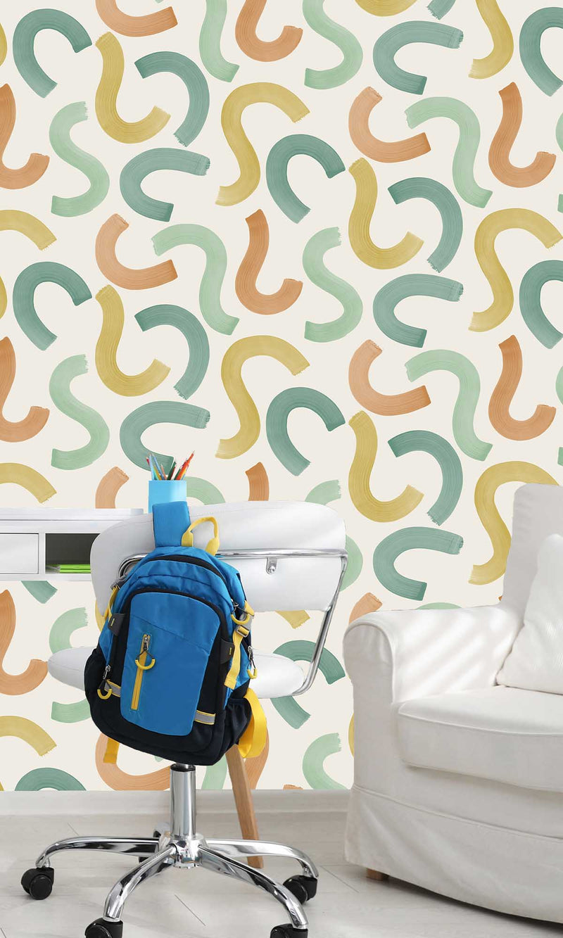 Adventure Awaits Curly Confetti Teal/Ochre/Orange 14111