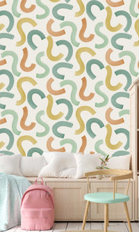 Adventure Awaits Curly Confetti Teal/Ochre/Orange 14111