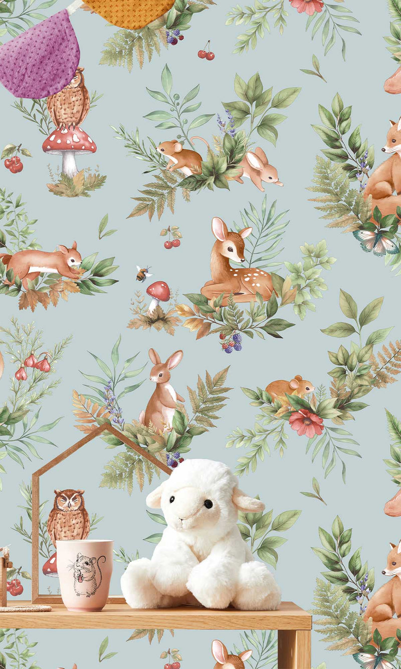 Adventure Awaits Forest Friends Duck Egg Blue 14120