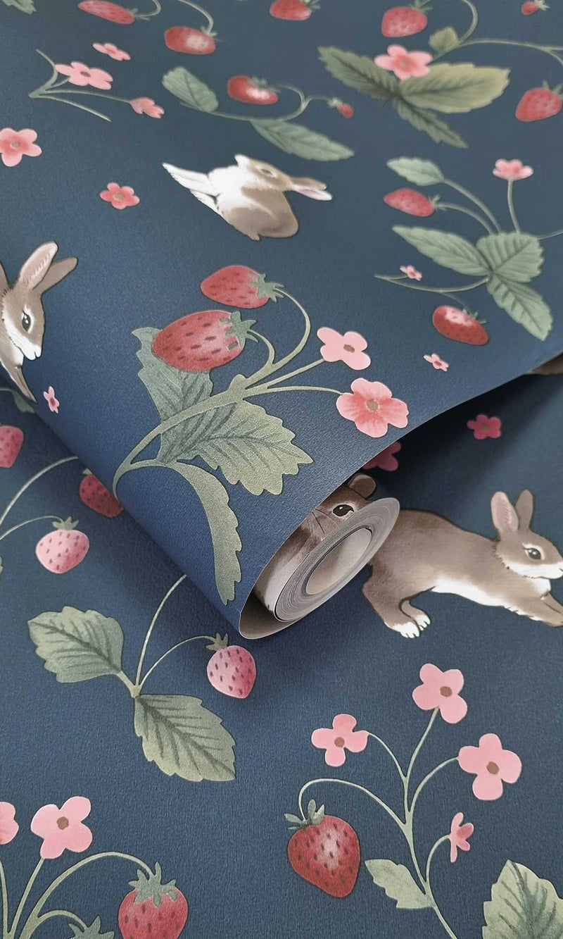 Adventure Awaits Bunnies & Berries Navy 14142