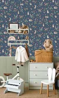 Adventure Awaits Bunnies & Berries Navy 14142