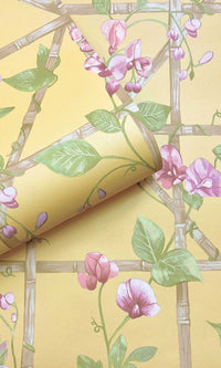 Imaginarium 3 Trailing Floral Trellis Ochre 14201