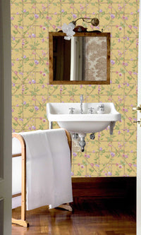 Imaginarium 3 Trailing Floral Trellis Ochre 14201
