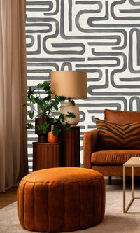 Imaginarium 3 Brushed Geo Charcoal Cream 14233