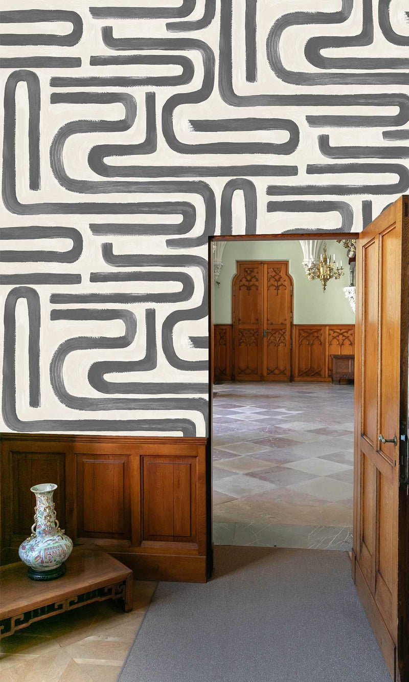 Imaginarium 3 Brushed Geo Charcoal Cream 14233