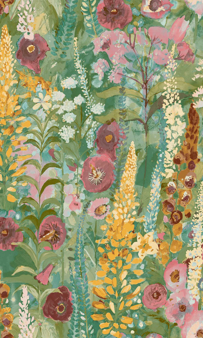 Inia Delphinium Forest Multicolor - Green A74601