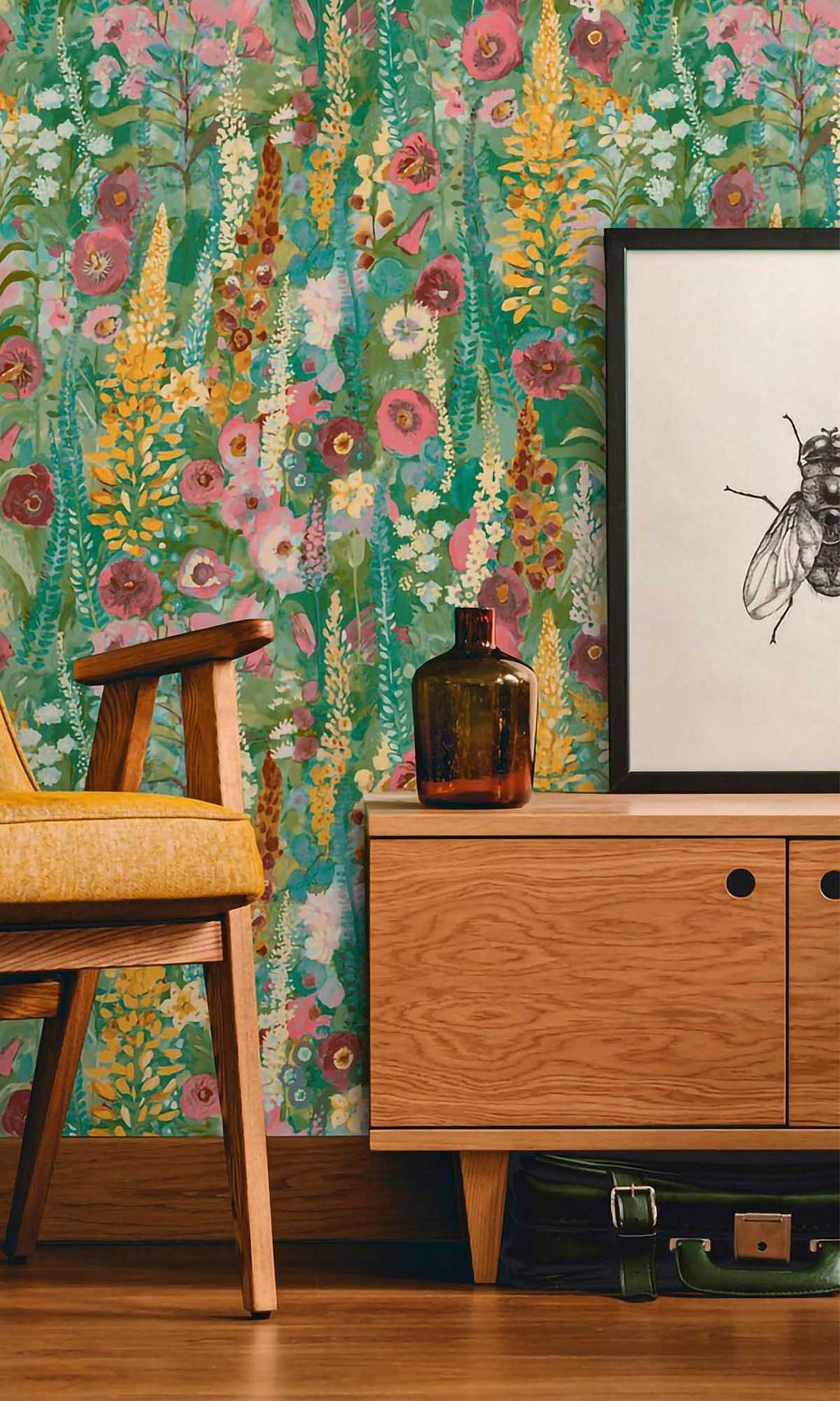 Inia Delphinium Forest Multicolor - Green A74601