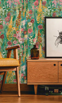 Inia Delphinium Forest Multicolor - Green A74601