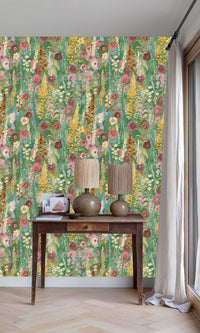 Inia Delphinium Forest Multicolor - Green A74601