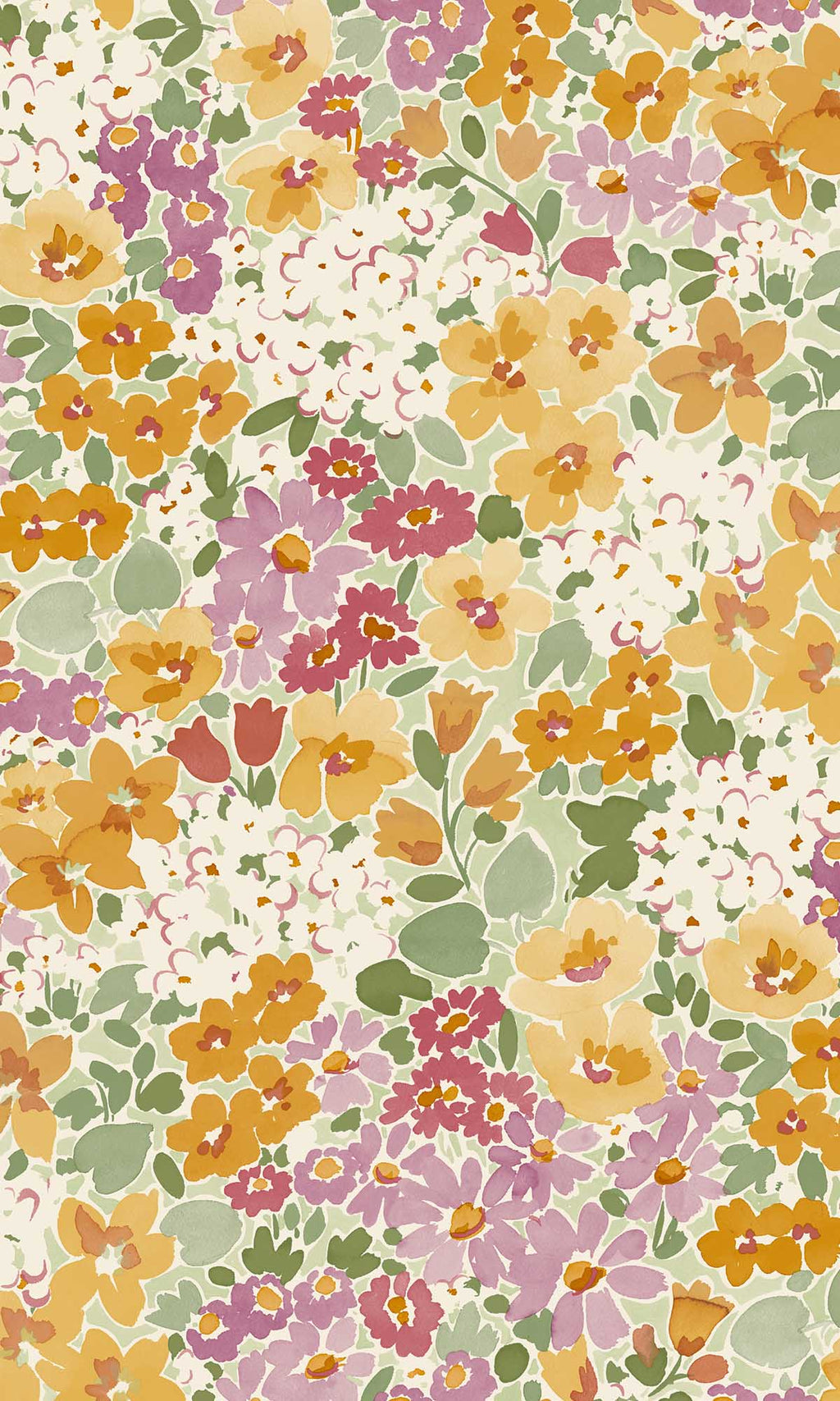 Inia Ditsy Flowers Multicolor - Gold A80501