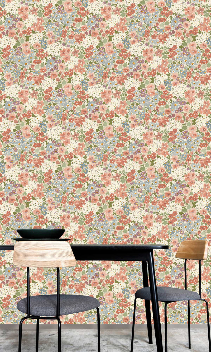 Inia Ditsy Flowers Multicolor - Maroon A80502