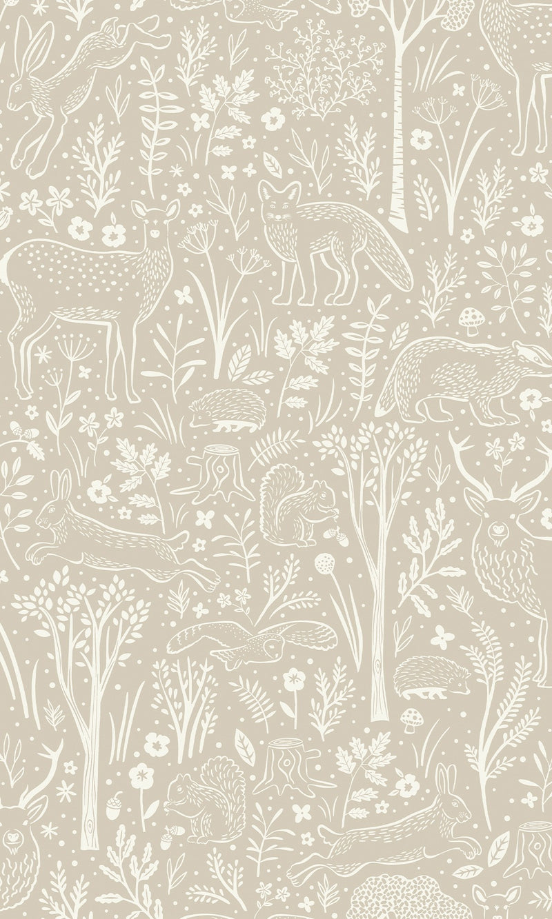 Little Dreamers Woodland Animals Oyster Haze LD3403